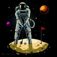 Astronaut Golfing On The Moon Funny Golf Lovers Coffee Mug thumb 5