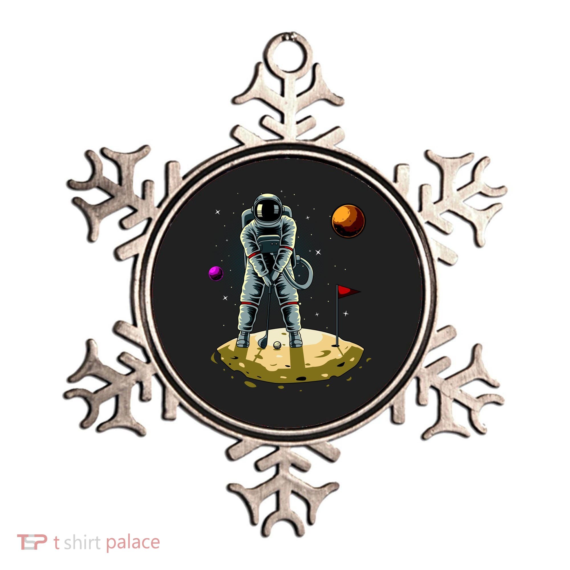 Astronaut Golfing On The Moon Funny Golf Lovers Ornament