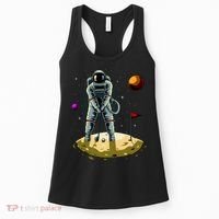 Astronaut Golfing On The Moon Funny Golf Lovers Women's Tank Top thumb 0