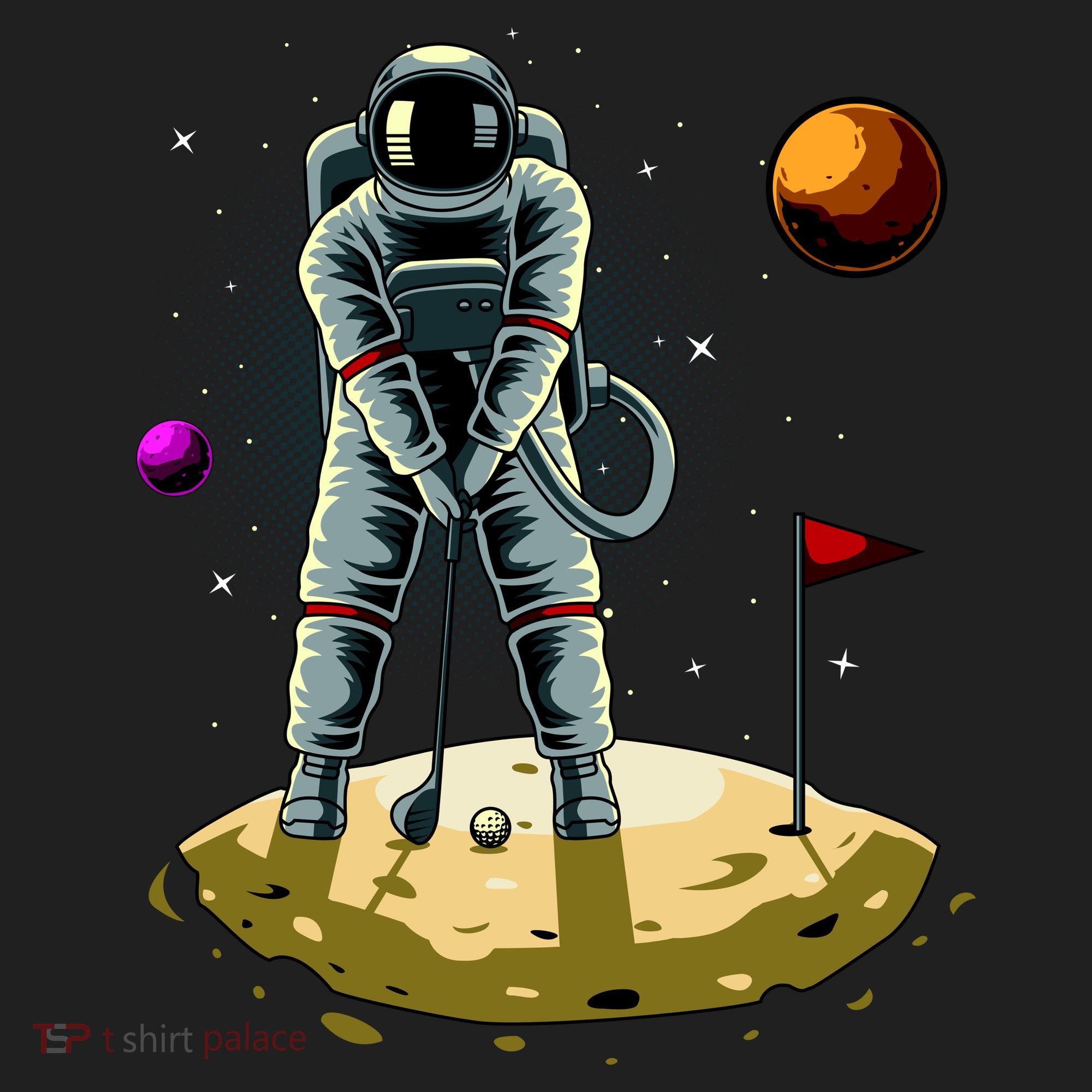 Astronaut Golfing On The Moon Funny Golf Lovers Hat