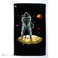 Astronaut Golfing On The Moon Funny Golf Lovers Golf Towel thumb 0