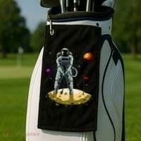 Astronaut Golfing On The Moon Funny Golf Lovers Golf Towel thumb 2