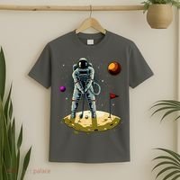 Astronaut Golfing On The Moon Funny Golf Lovers T-Shirt thumb 2