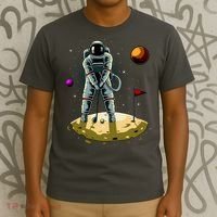 Astronaut Golfing On The Moon Funny Golf Lovers T-Shirt thumb 3
