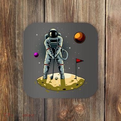 Astronaut Golfing On The Moon Funny Golf Lovers Coaster