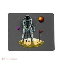 Astronaut Golfing On The Moon Funny Golf Lovers Mousepad thumb 0