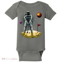 Astronaut Golfing On The Moon Funny Golf Lovers Baby Bodysuit thumb 0