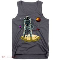 Astronaut Golfing On The Moon Funny Golf Lovers Tank Top thumb 0