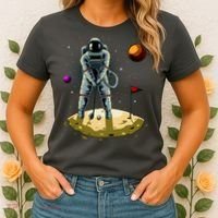 Astronaut Golfing On The Moon Funny Golf Lovers Women's T-Shirt thumb 2