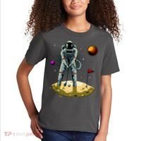 Astronaut Golfing On The Moon Funny Golf Lovers Kids T-Shirt thumb 2