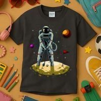 Astronaut Golfing On The Moon Funny Golf Lovers Kids T-Shirt thumb 3