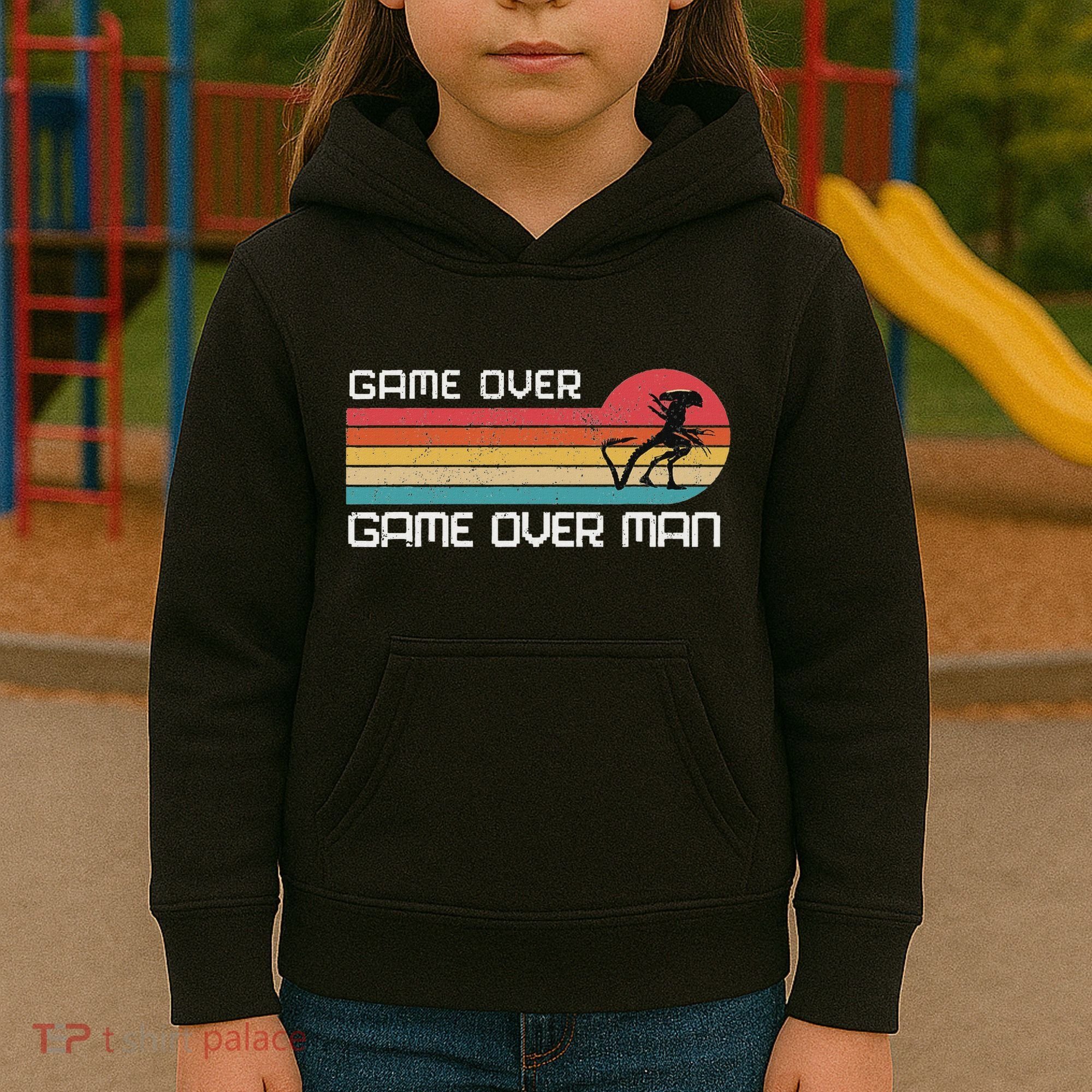 Alien Game Over Man Kids Hoodie