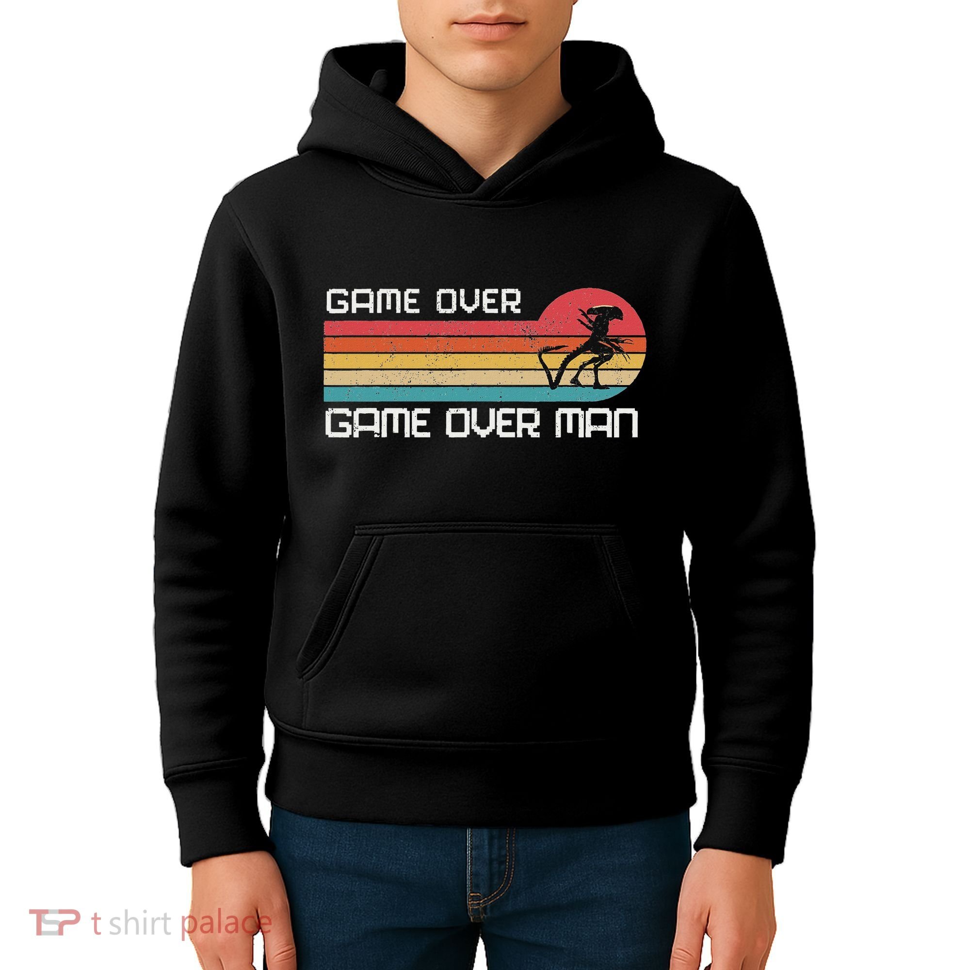 Alien Game Over Man Kids Hoodie