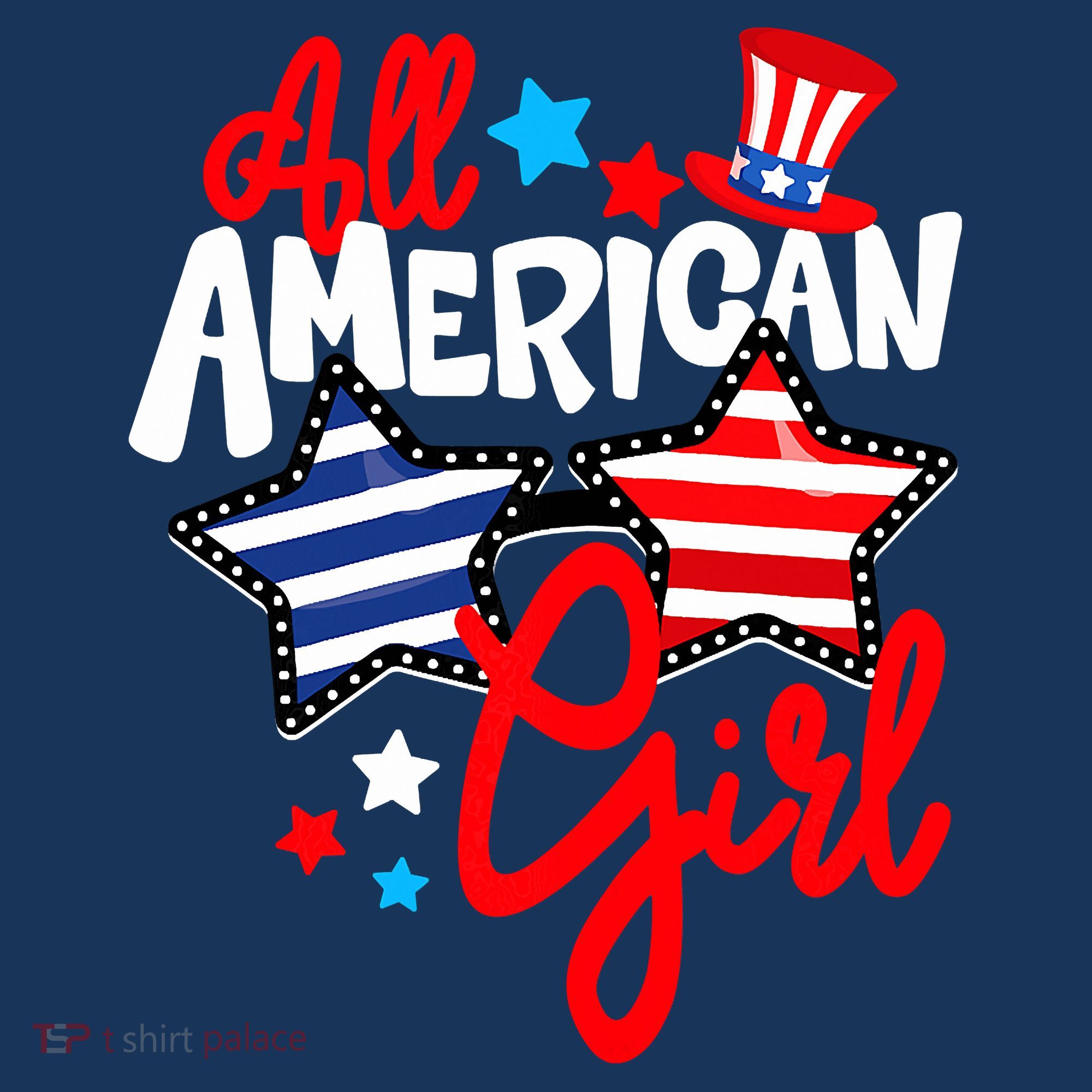 American Girls Patriotic July 4th Funny Women's Tank Top