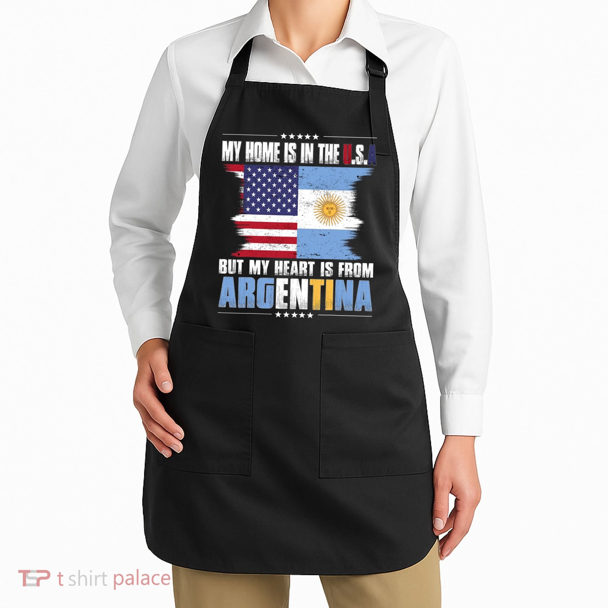 American Grown Patriot Argentinian American from Argentina Apron