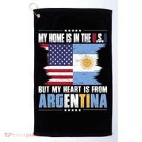 American Grown Patriot Argentinian American from Argentina Golf Towel thumb 0