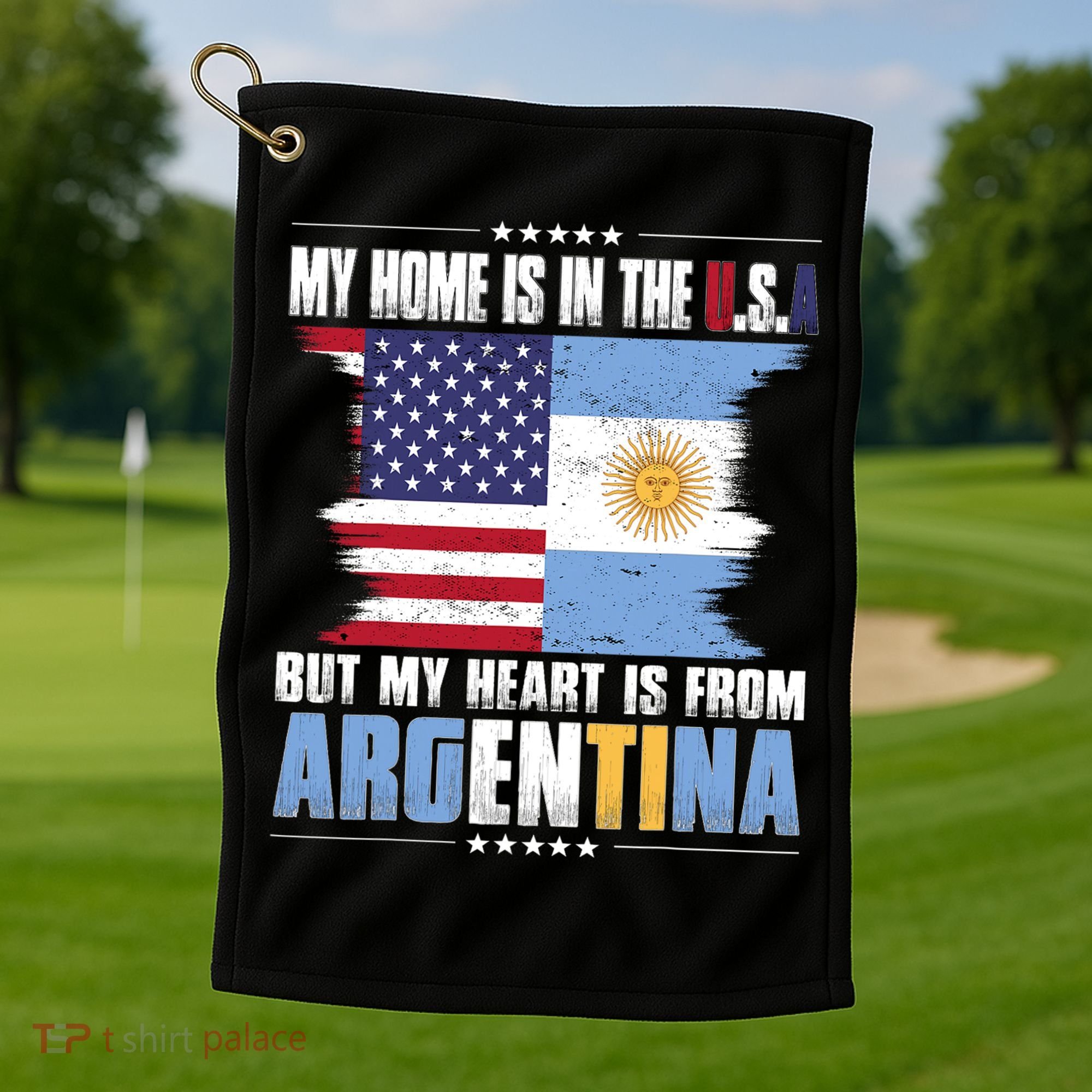 American Grown Patriot Argentinian American from Argentina Golf Towel