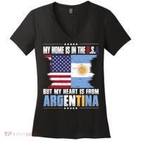 American Grown Patriot Argentinian American from Argentina Women's V-Neck T-Shirt thumb 0