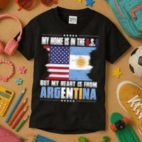 American Grown Patriot Argentinian American from Argentina Kids T-Shirt thumb 3