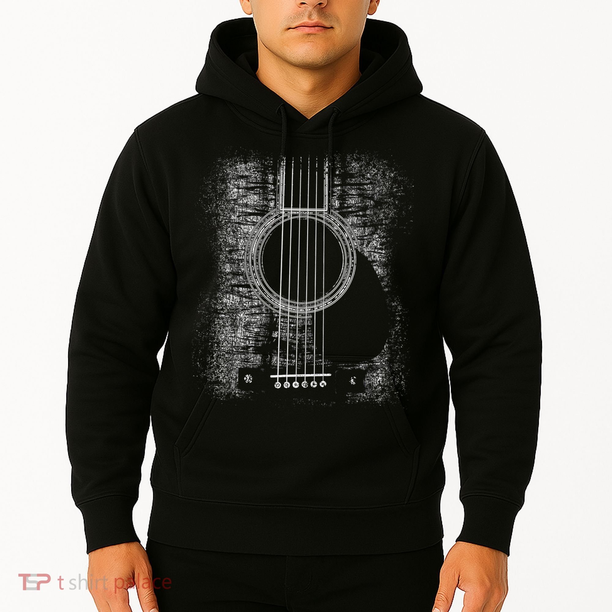 Acoustic Guitar Player Six String Classic Rock & Roll Hoodie