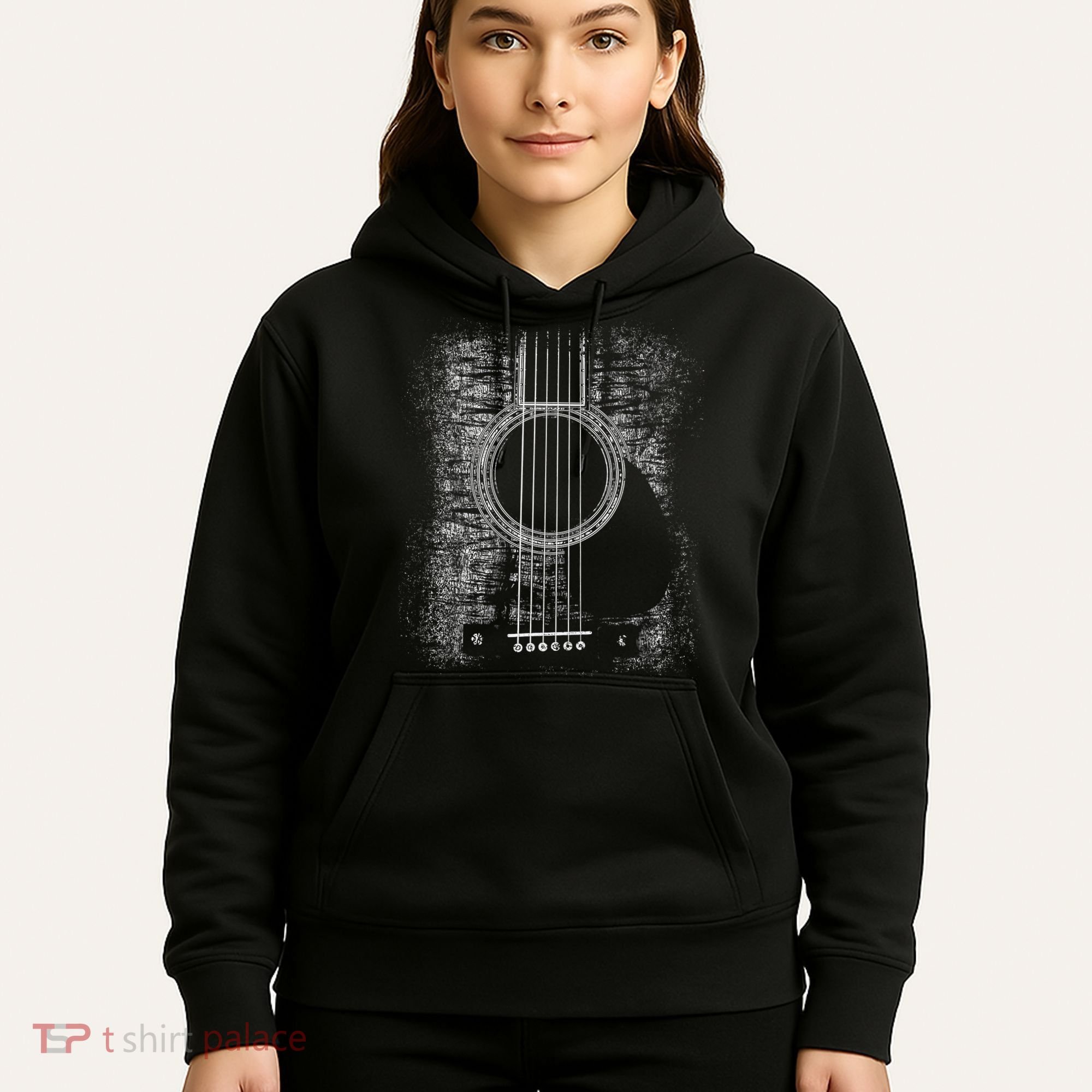 Acoustic Guitar Player Six String Classic Rock & Roll Hoodie