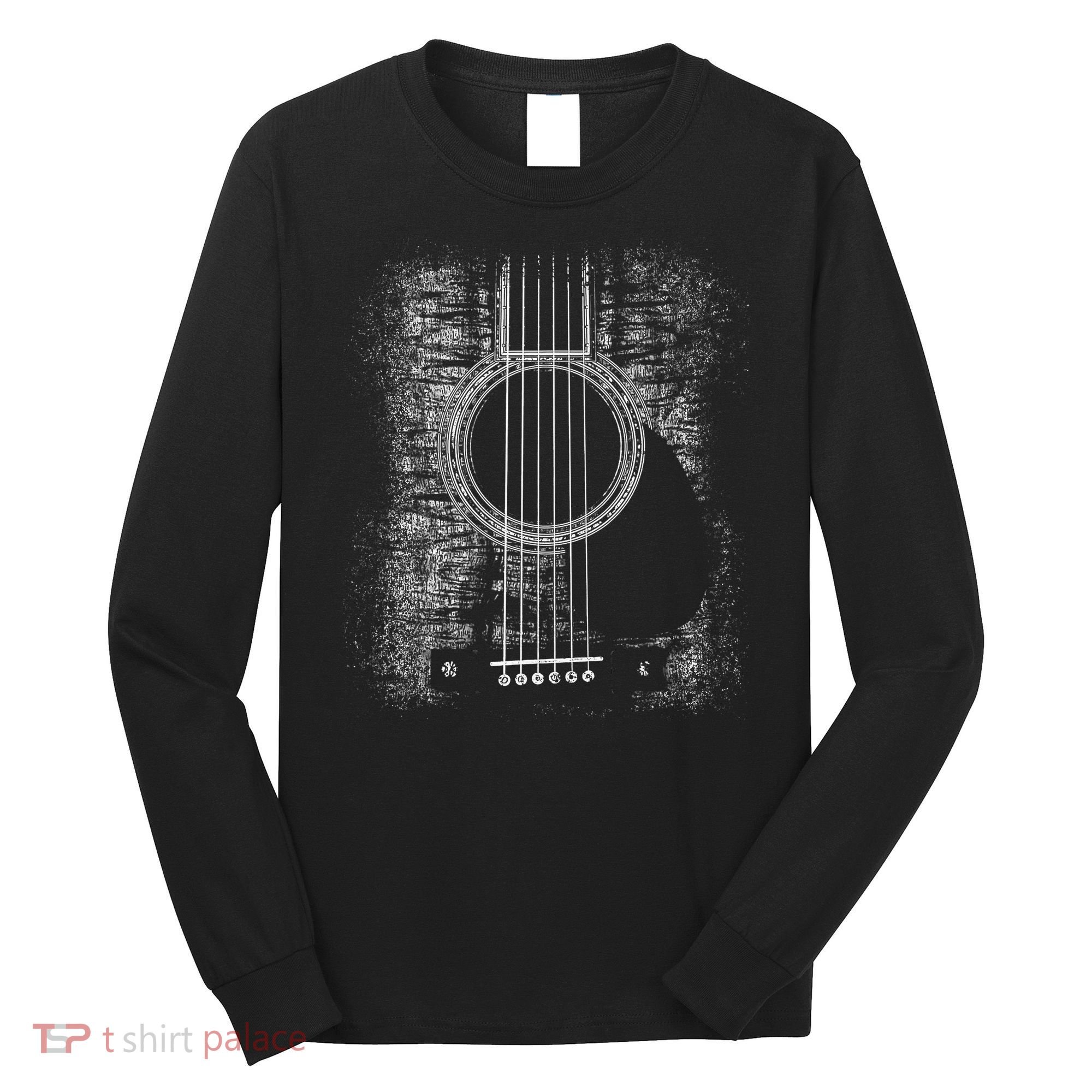 Acoustic Guitar Player Six String Classic Rock & Roll Long Sleeve Shirt