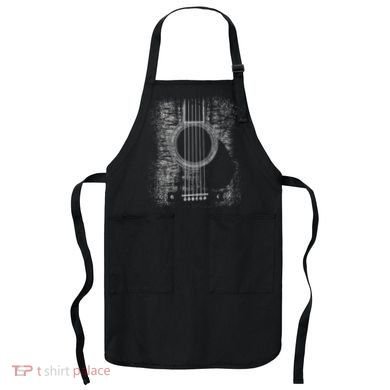 Acoustic Guitar Player Six String Classic Rock & Roll Apron