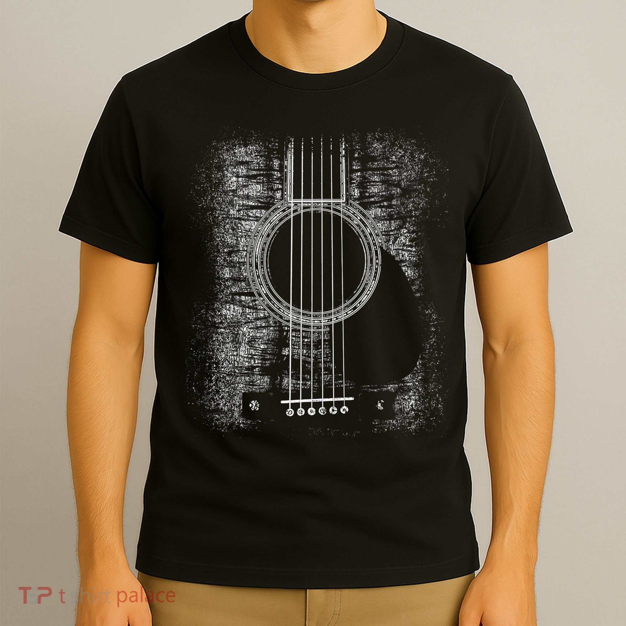 Acoustic Guitar Player Six String Classic Rock & Roll T-Shirt