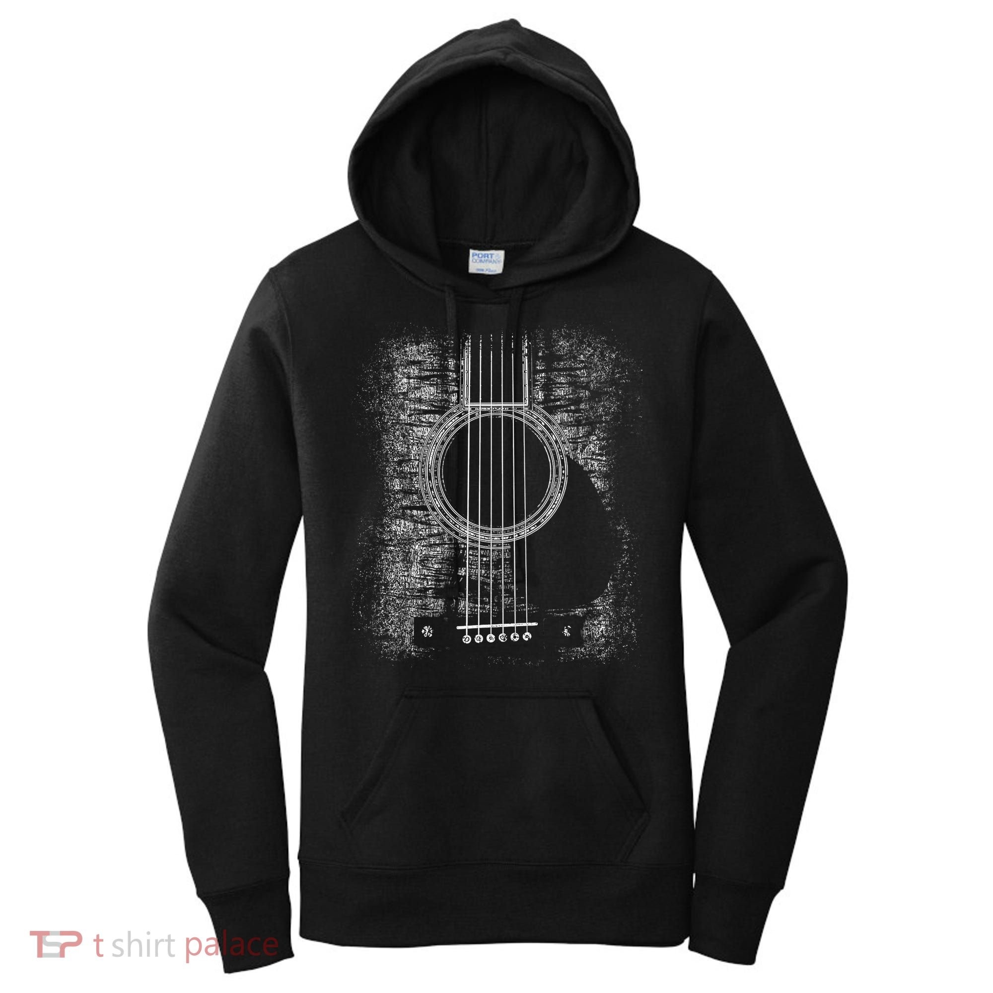 Acoustic Guitar Player Six String Classic Rock & Roll Women's Hoodie