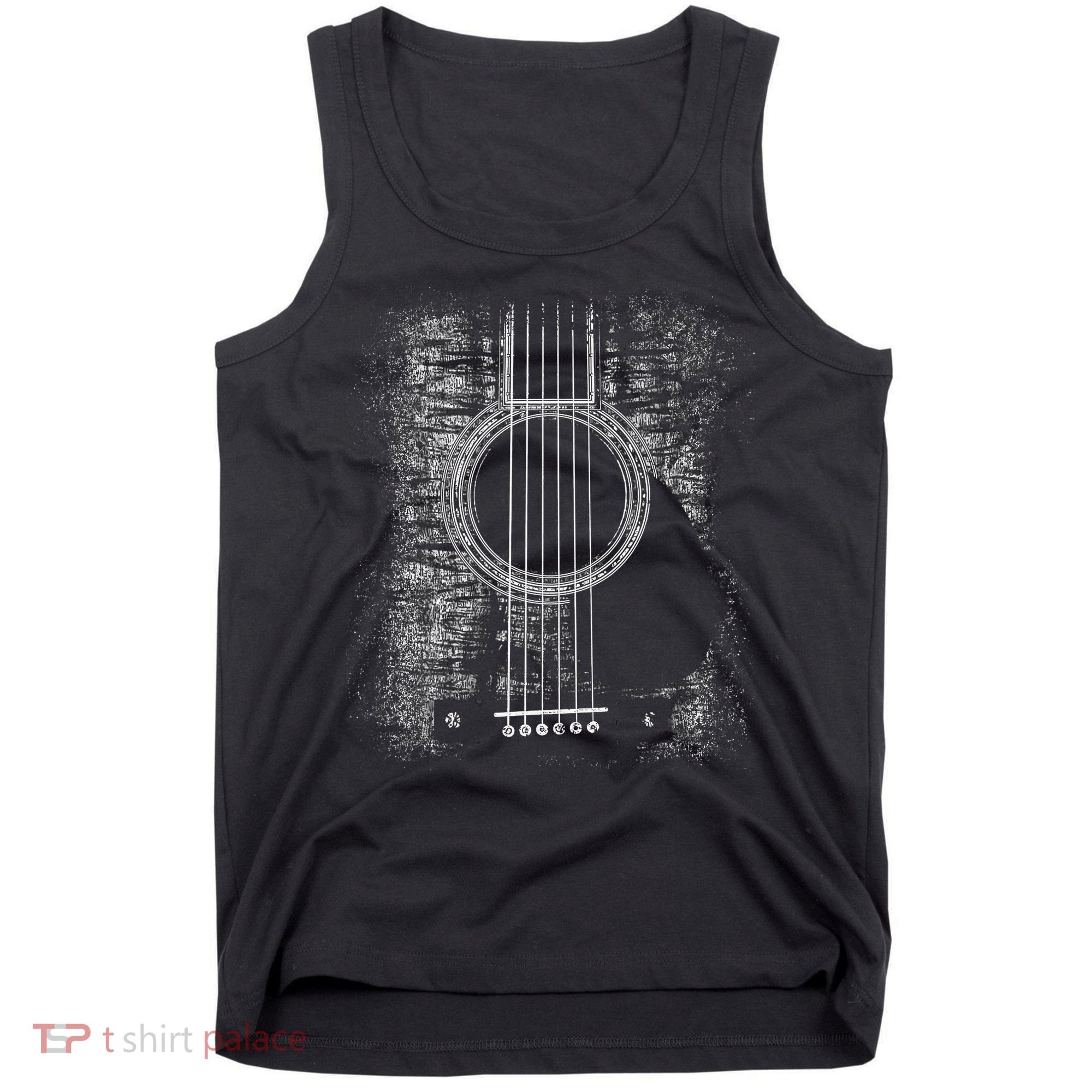 Acoustic Guitar Player Six String Classic Rock & Roll Tank Top