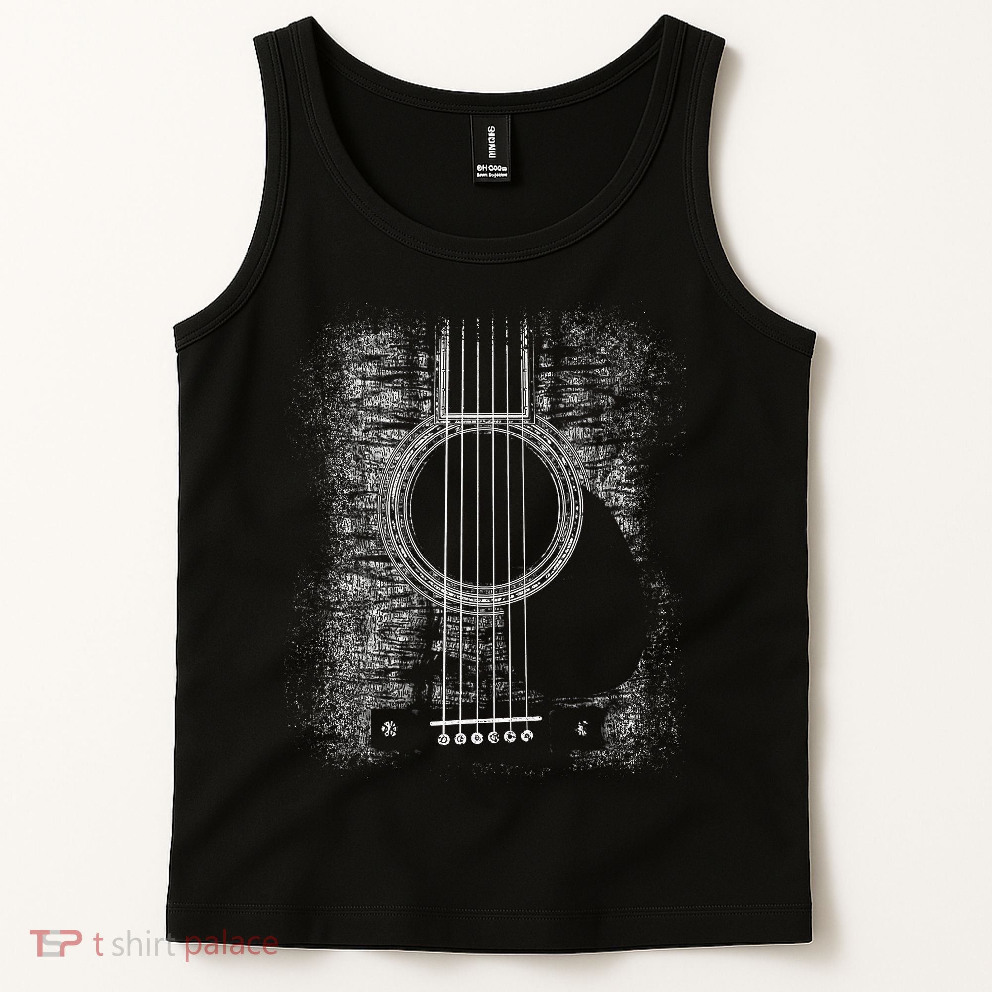 Acoustic Guitar Player Six String Classic Rock & Roll Tank Top