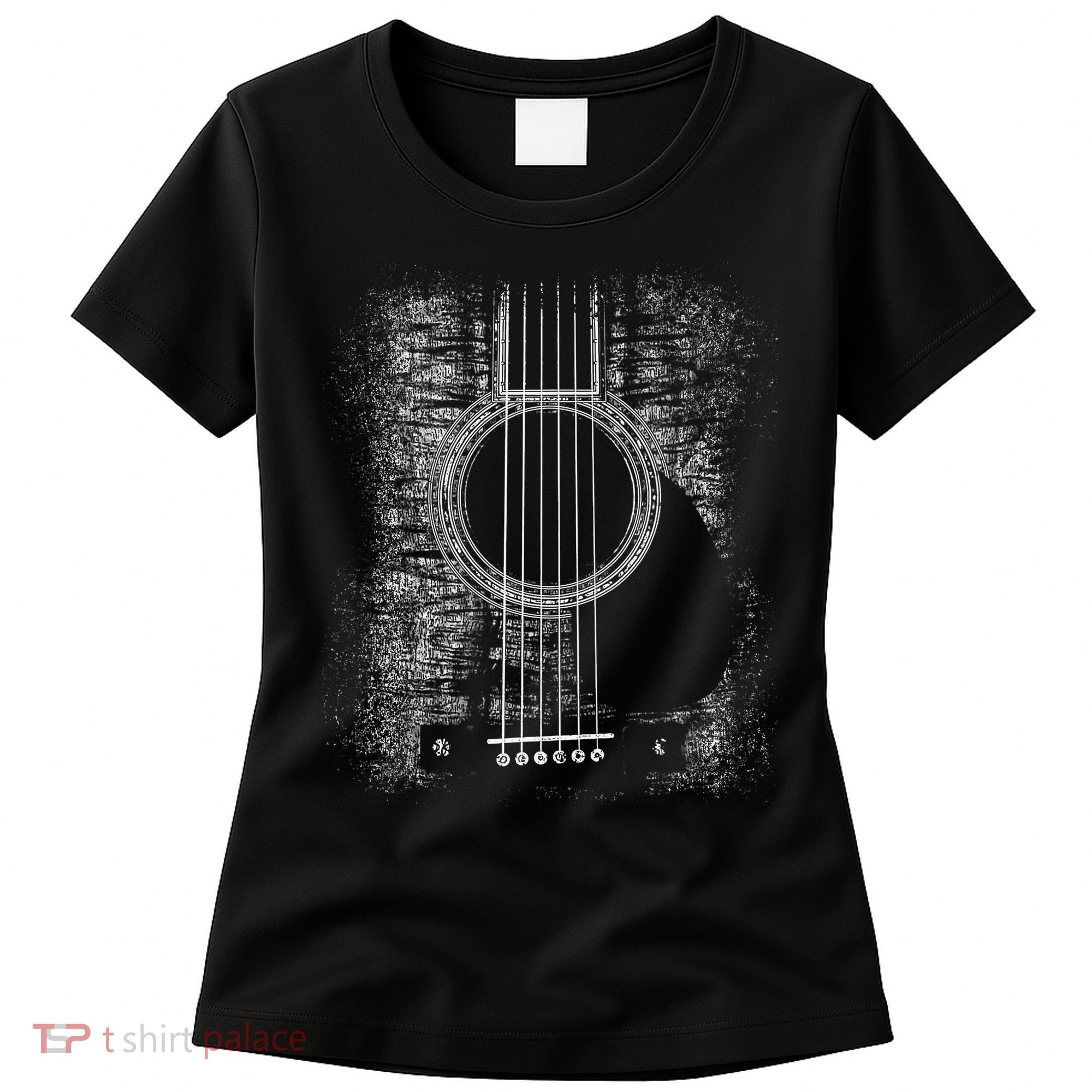 Acoustic Guitar Player Six String Classic Rock & Roll Women's T-Shirt