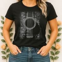 Acoustic Guitar Player Six String Classic Rock & Roll Women's T-Shirt thumb 2