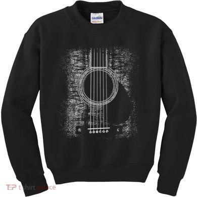 Acoustic Guitar Player Six String Classic Rock & Roll Kids Sweatshirt