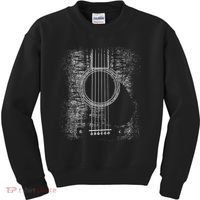 Acoustic Guitar Player Six String Classic Rock & Roll Kids Sweatshirt thumb 0