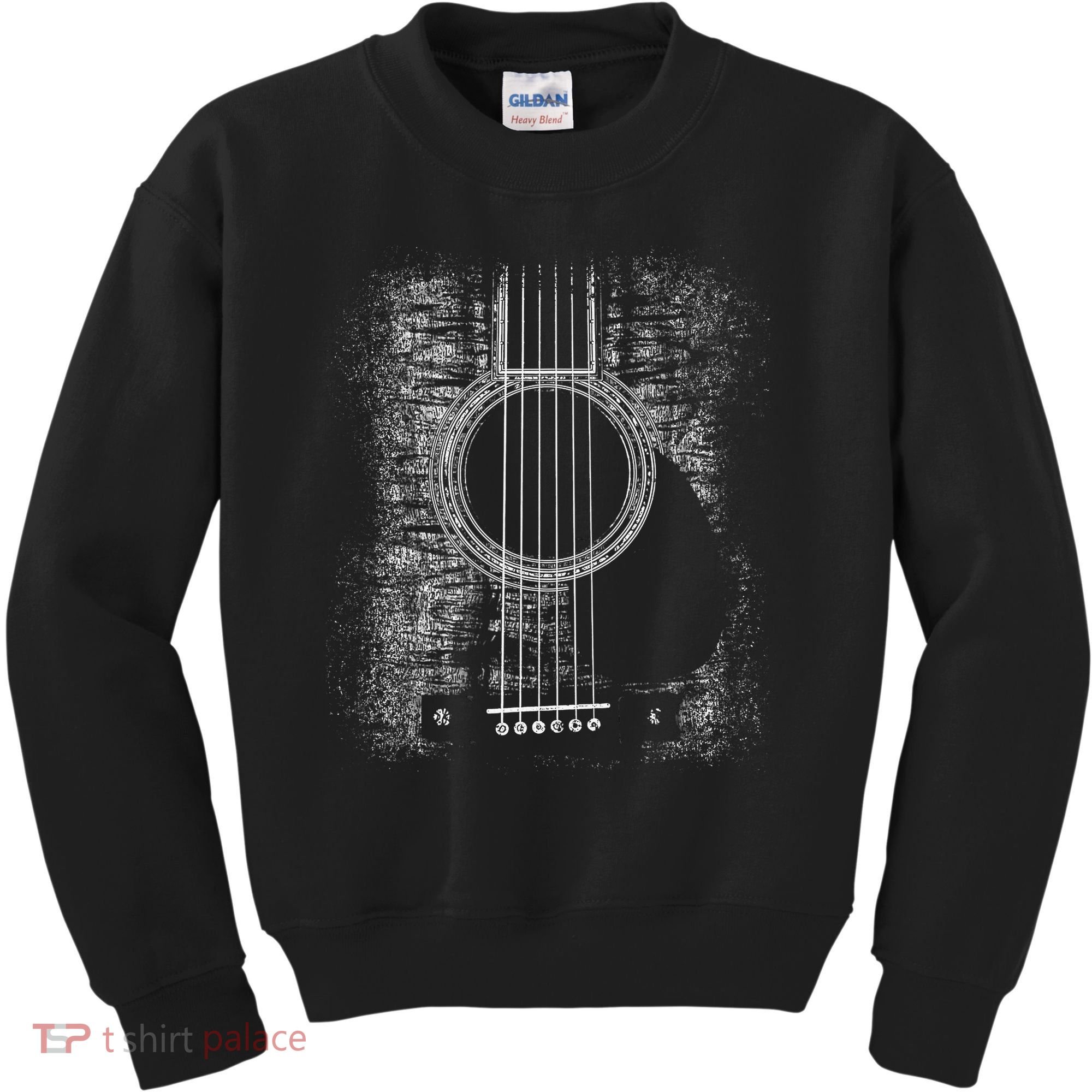 Acoustic Guitar Player Six String Classic Rock & Roll Kids Sweatshirt