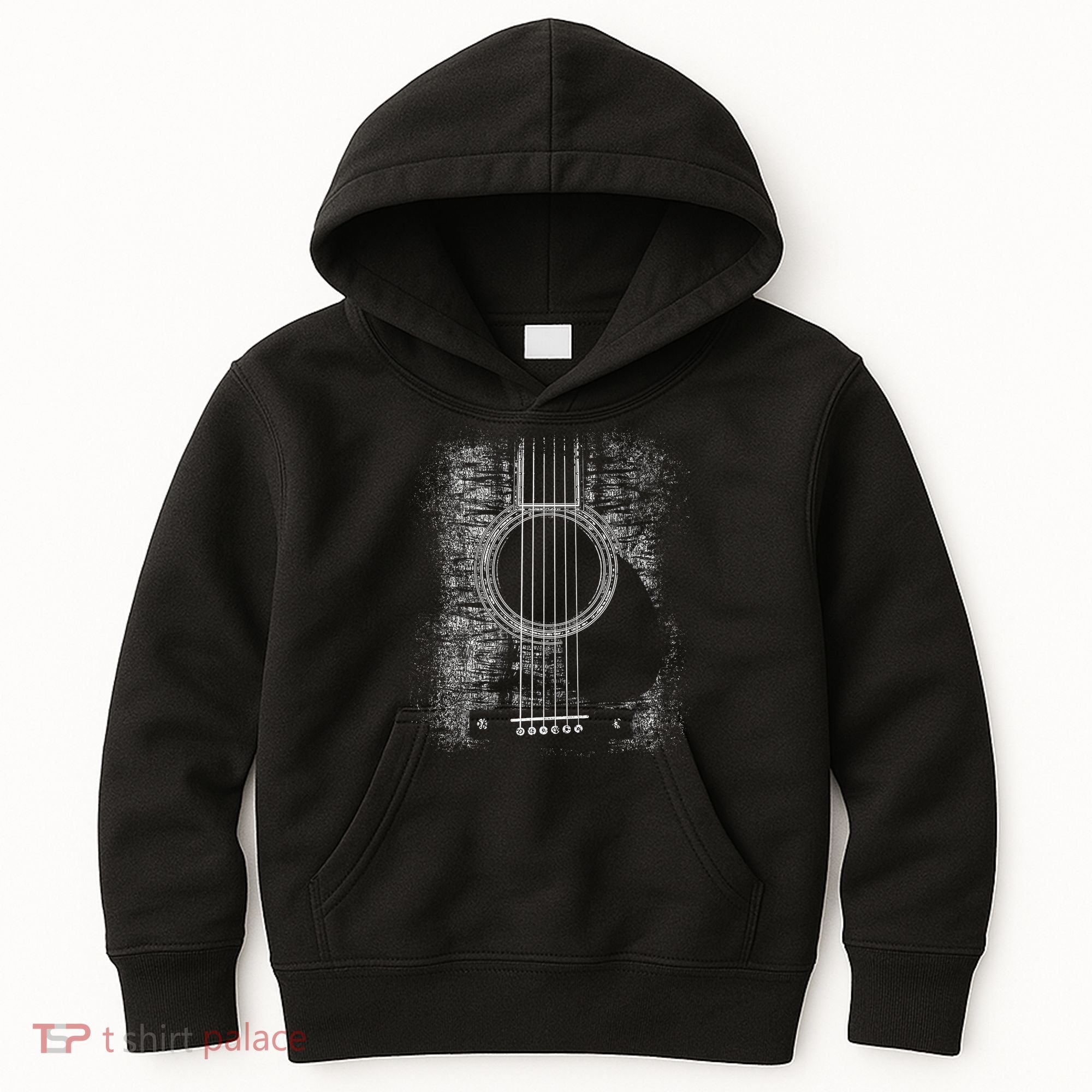 Acoustic Guitar Player Six String Classic Rock & Roll Kids Hoodie
