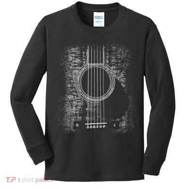 Acoustic Guitar Player Six String Classic Rock & Roll Kids Long Sleeve Shirt