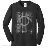 Acoustic Guitar Player Six String Classic Rock & Roll Kids Long Sleeve Shirt thumb 0
