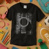 Acoustic Guitar Player Six String Classic Rock & Roll Kids T-Shirt thumb 3