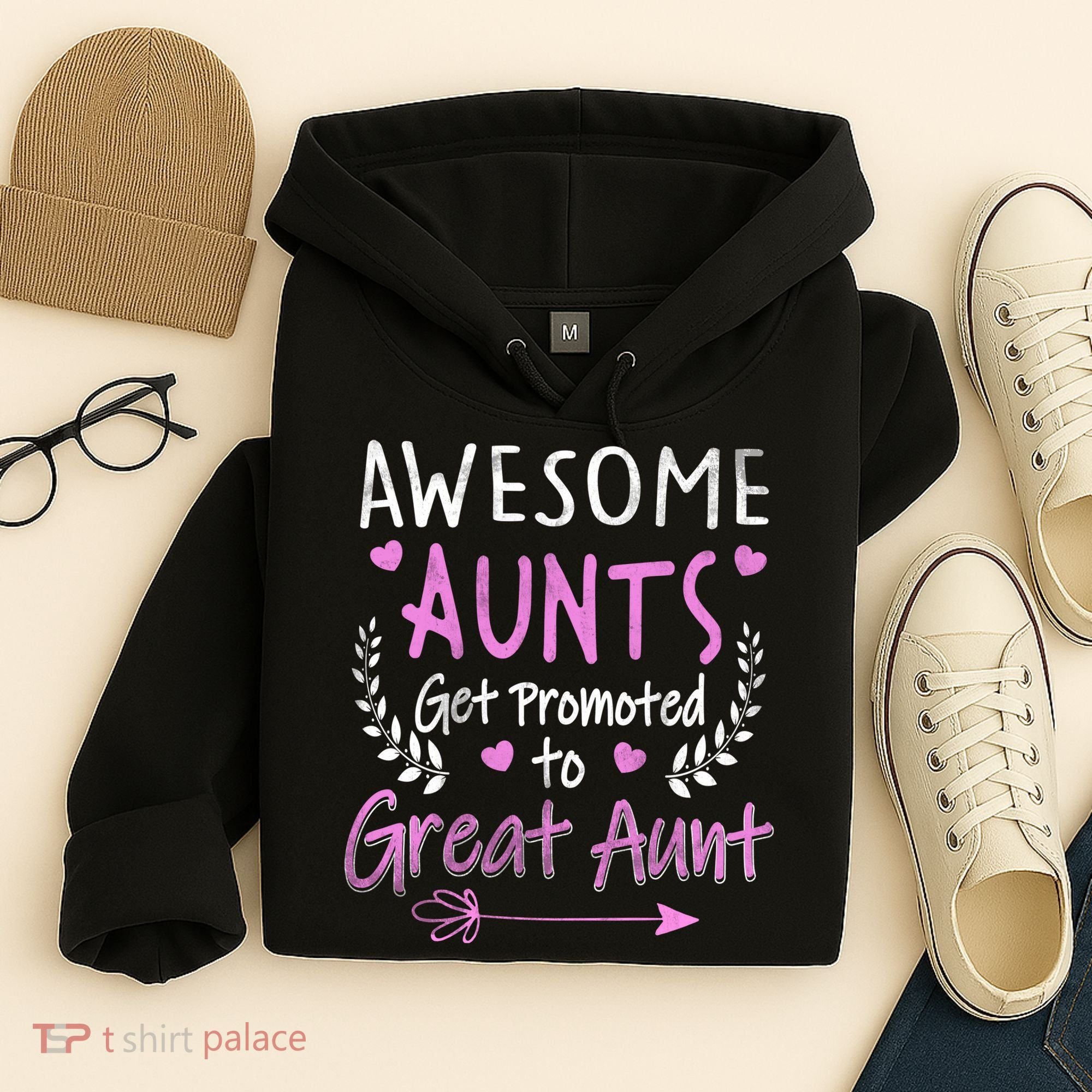 Aunts Get Promoted To Great Aunt Cute Hoodie