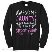 Aunts Get Promoted To Great Aunt Cute Sweatshirt thumb 0