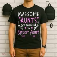 Aunts Get Promoted To Great Aunt Cute T-Shirt thumb 6