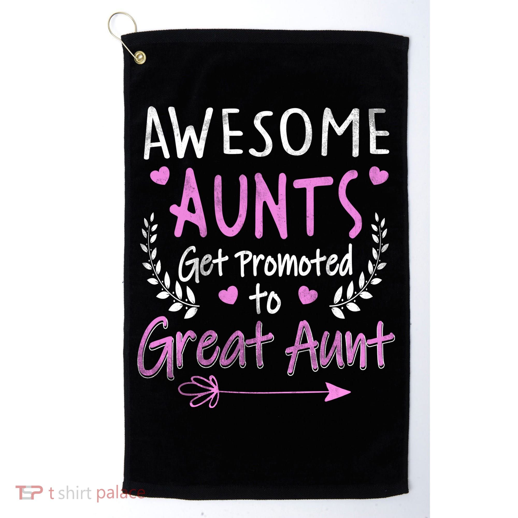 Aunts Get Promoted To Great Aunt Cute Golf Towel