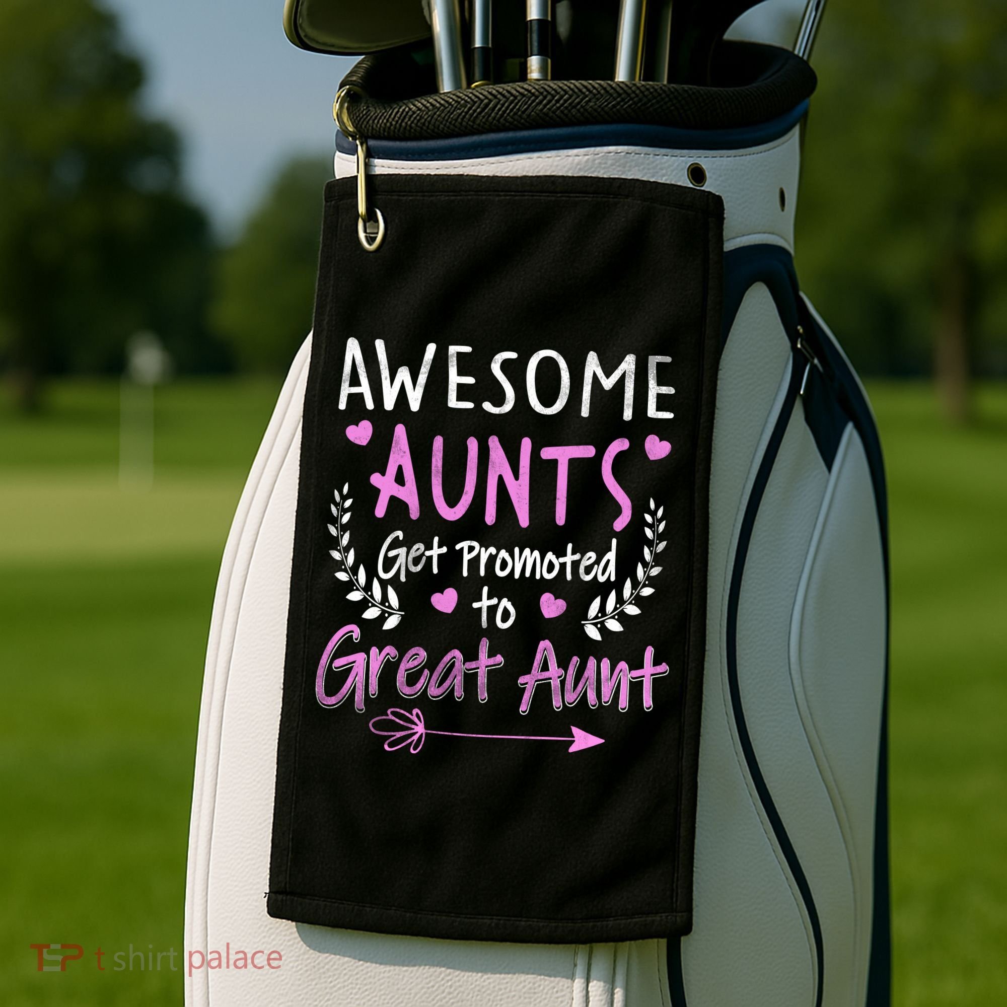 Aunts Get Promoted To Great Aunt Cute Golf Towel