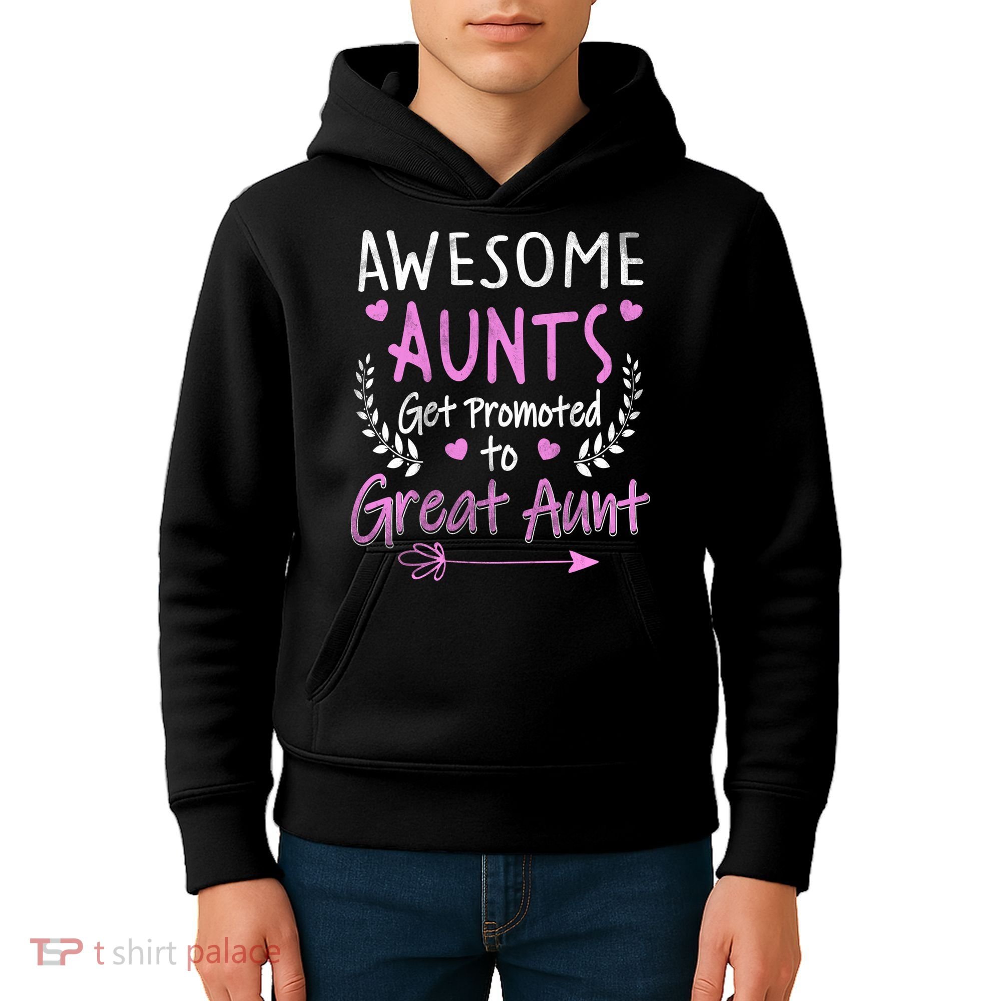 Aunts Get Promoted To Great Aunt Cute Kids Hoodie