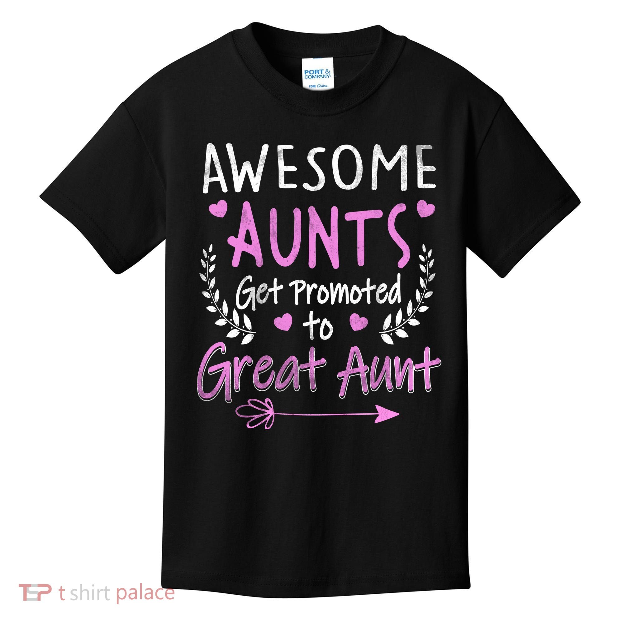 Aunts Get Promoted To Great Aunt Cute Kids T-Shirt