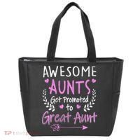 Aunts Get Promoted To Great Aunt Cute Tote Bag thumb 0