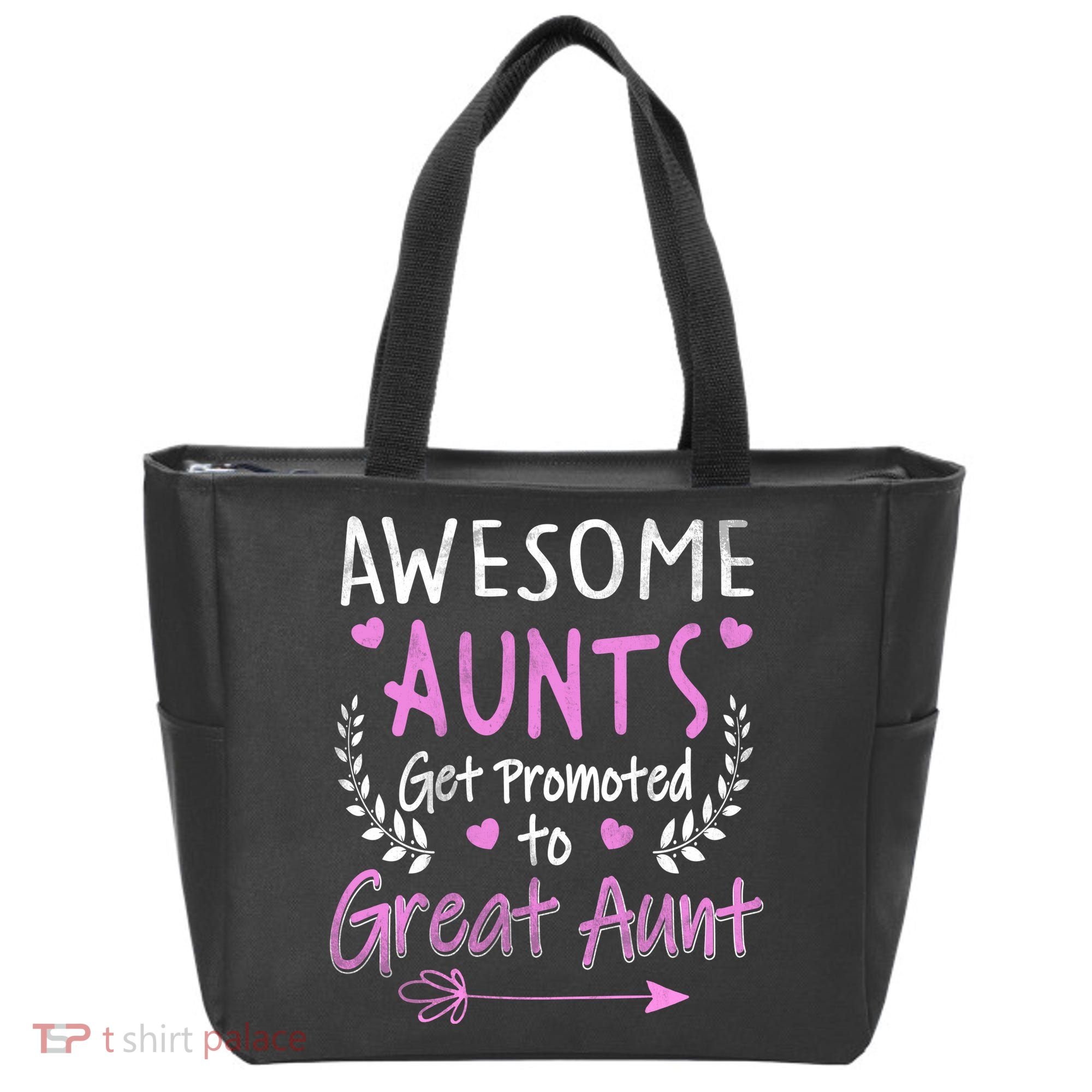 Aunts Get Promoted To Great Aunt Cute Tote Bag