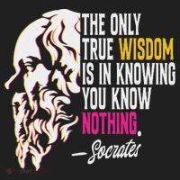 Ancient Greek Philosophy Quote The Only True Wisdom Socrates Women's Sweatshirt thumb 2
